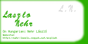 laszlo nehr business card